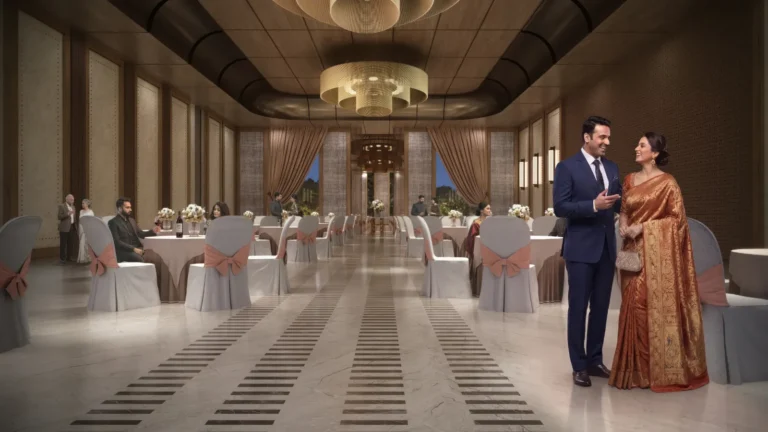 Banquet hall in the ACE Arte clubhouse