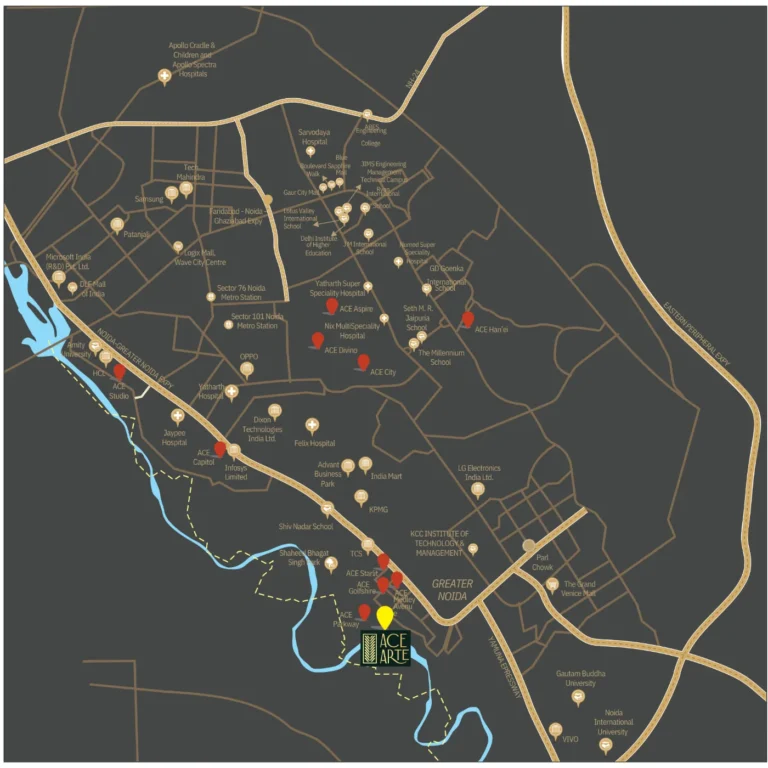 ACE Arte location map, Sector 150 Noida Expressway