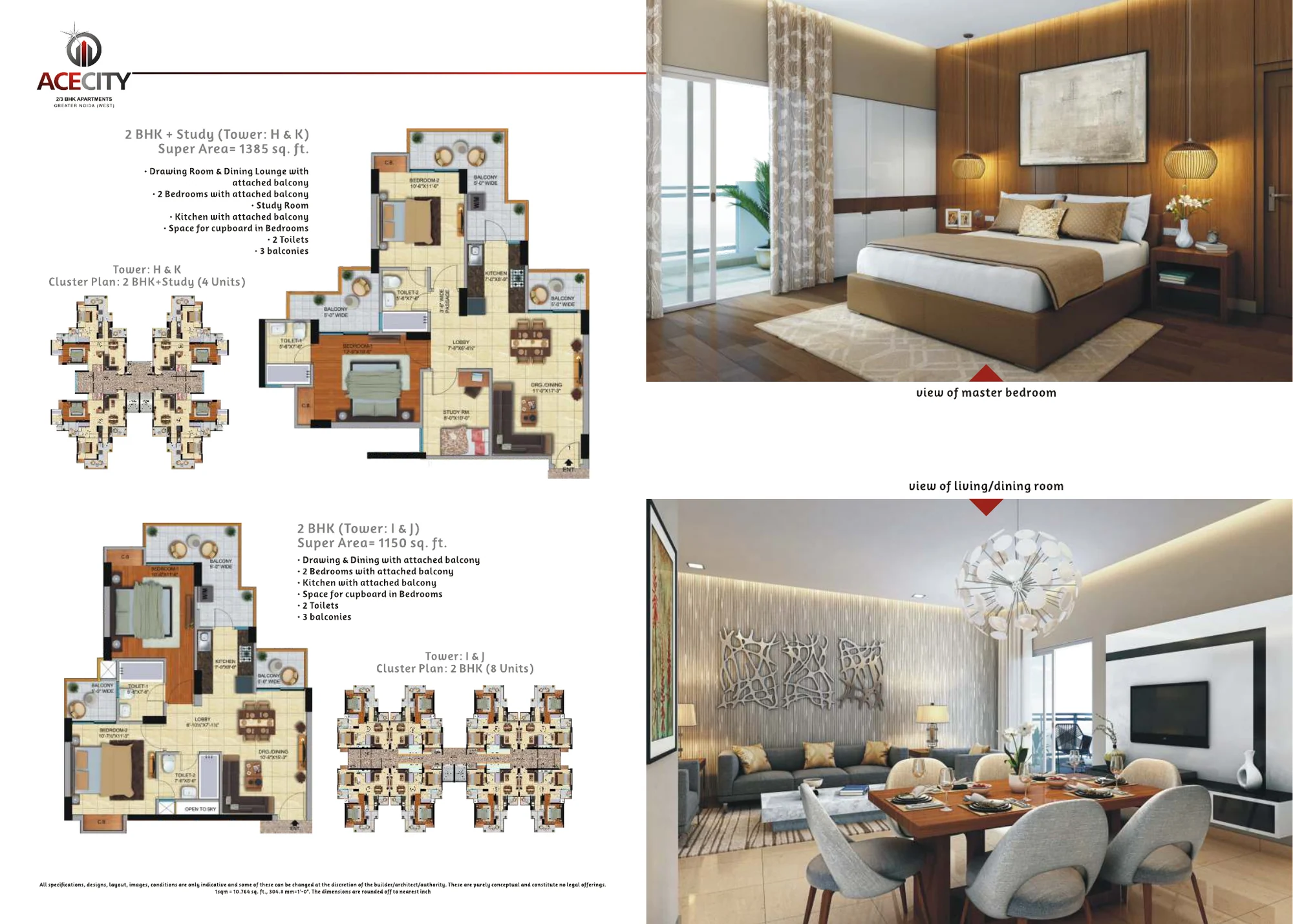 ACE City floor plans and interiors