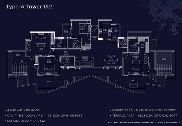 Type A floor plan at ACE Divino