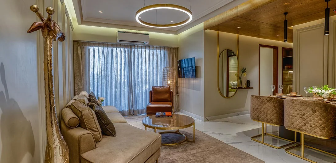 A living room interior at ACE Divino