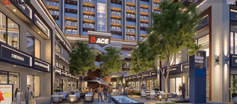 Retail high street with shopfronts at ACE Edit