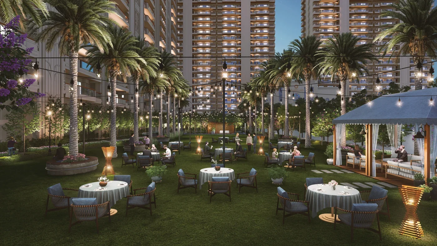 Garden seating at ACE Mahagun Medalleo