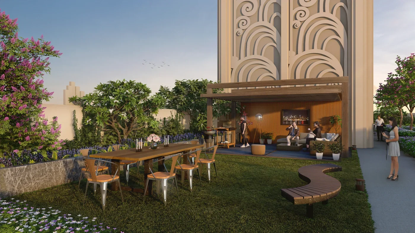 Seating pavilion at ACE Mahagun Medalleo