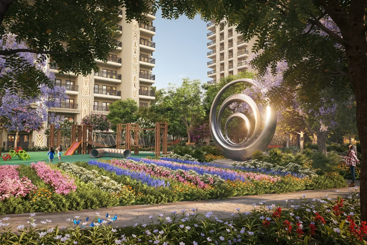 The flower garden at ACE Verde
