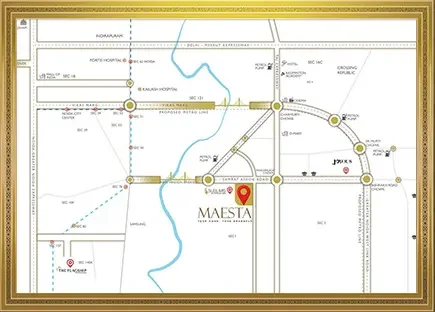 CRC Maesta location map, Sector 1 Greater Noida West