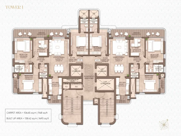 CRC Maesta Tower 1 floor plan