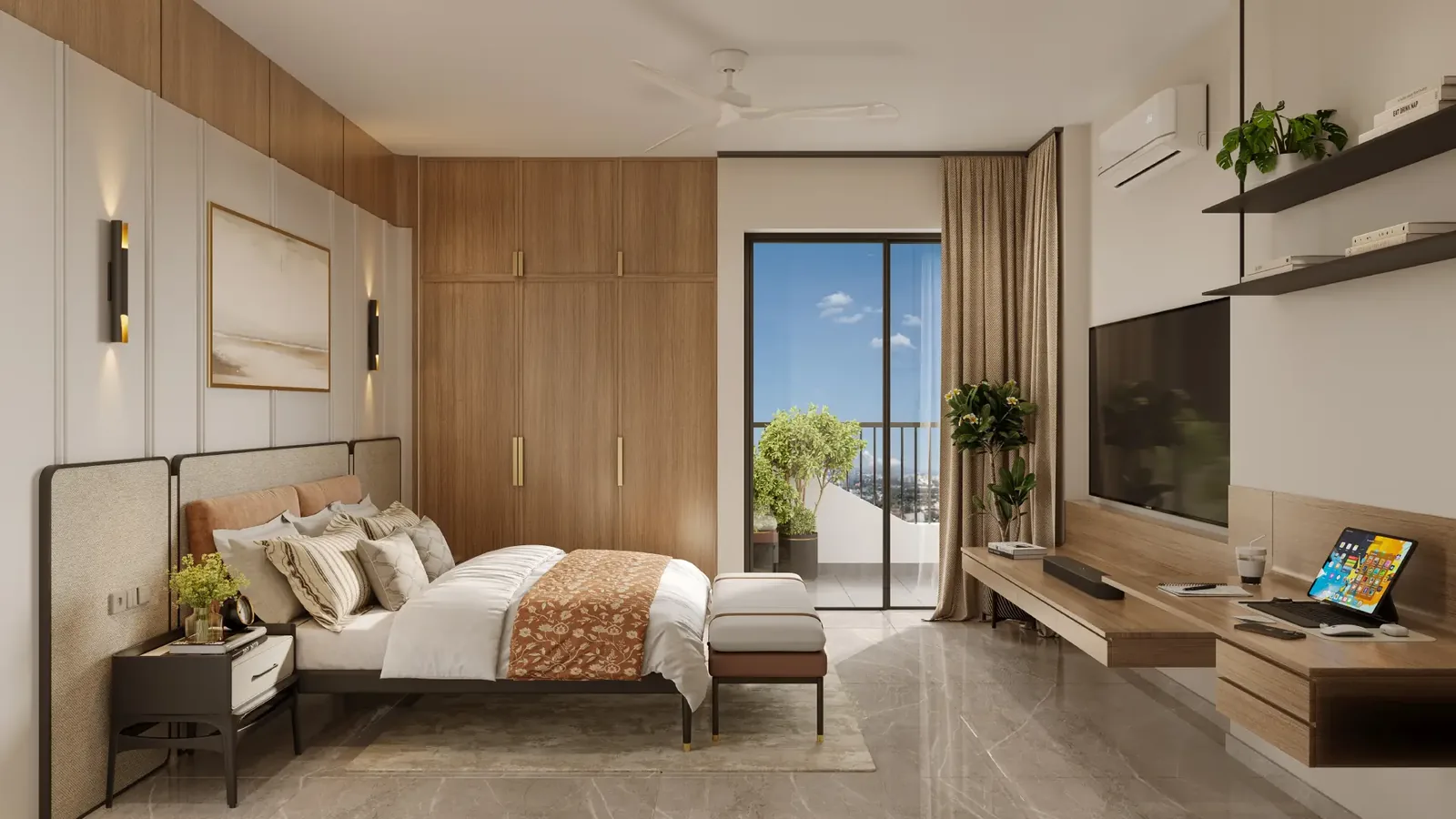 Bedroom interior at Eldeco Echoes of Eden