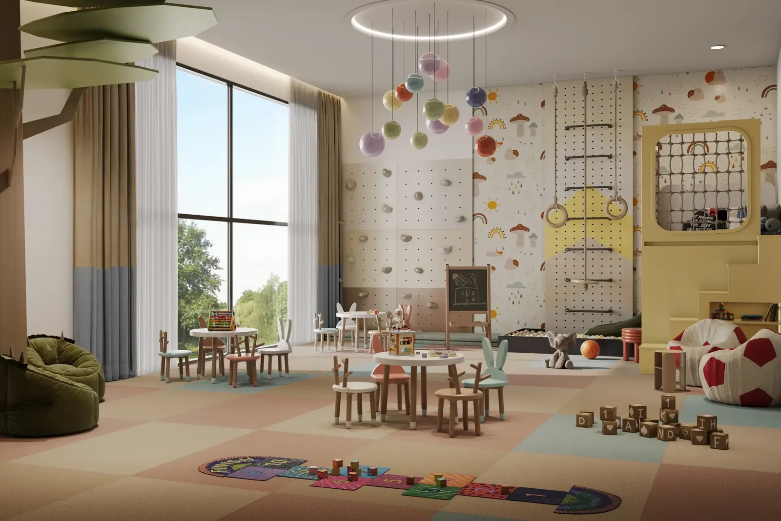 Indoor children's play area at Eldeco Echoes of Eden