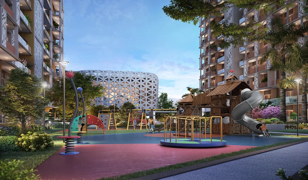 The children's play area at Eldeco La Vida Bella