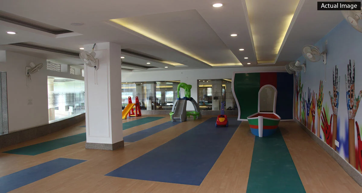 The children's play area at Gaur Saundaryam