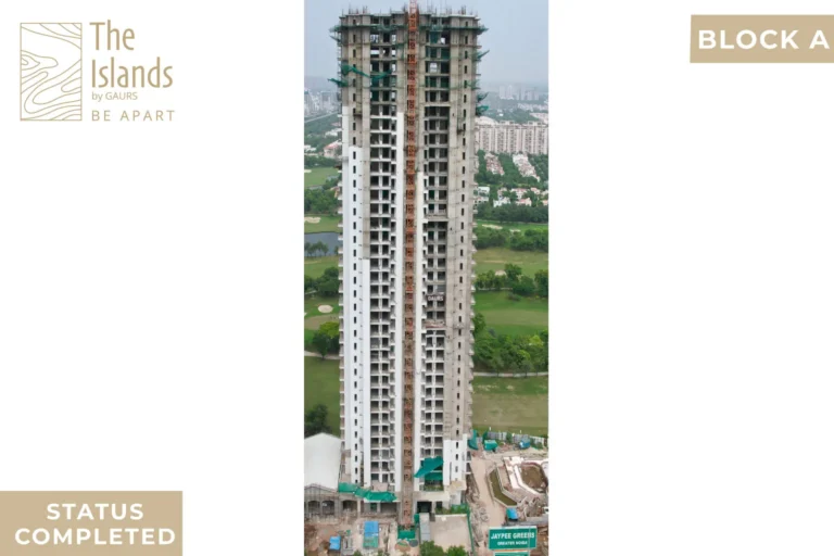 Block A of The Islands by Gaurs, structure completed, September 2026