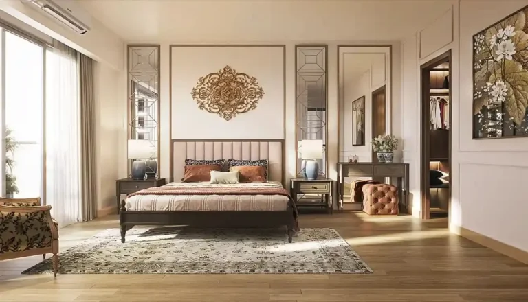 Master bedroom at Godrej Majesty