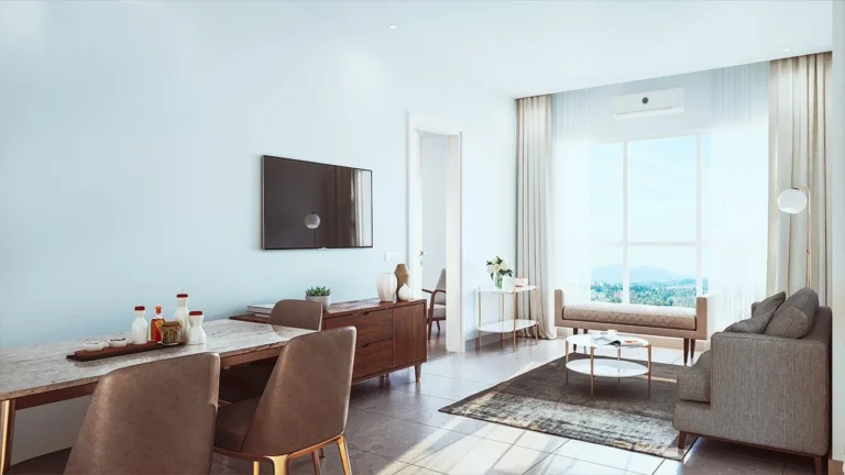 Living room at Godrej Woods