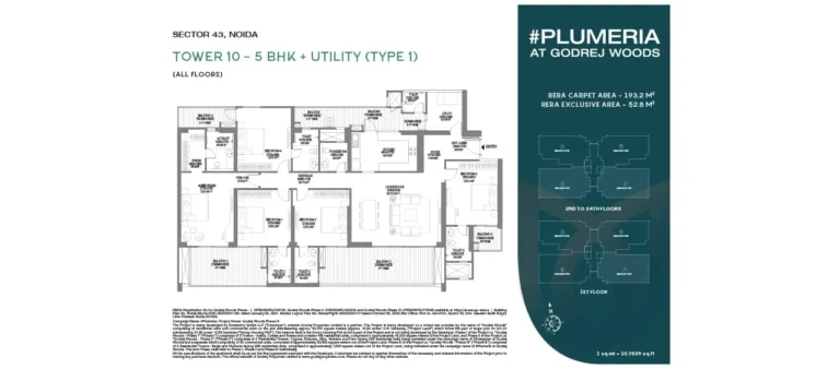 Plumeria at Godrej Woods 5 BHK + Utility floor plan