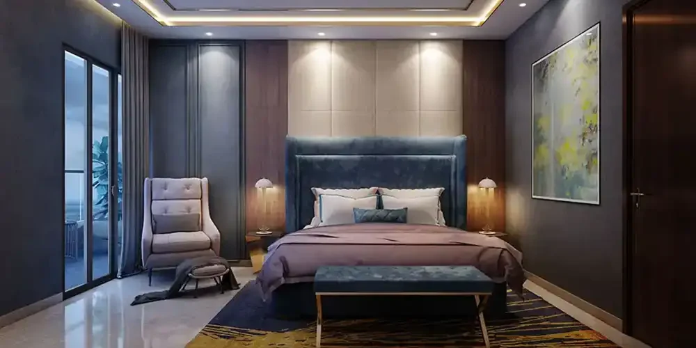 Bedroom interior at Gulshan Dynasty