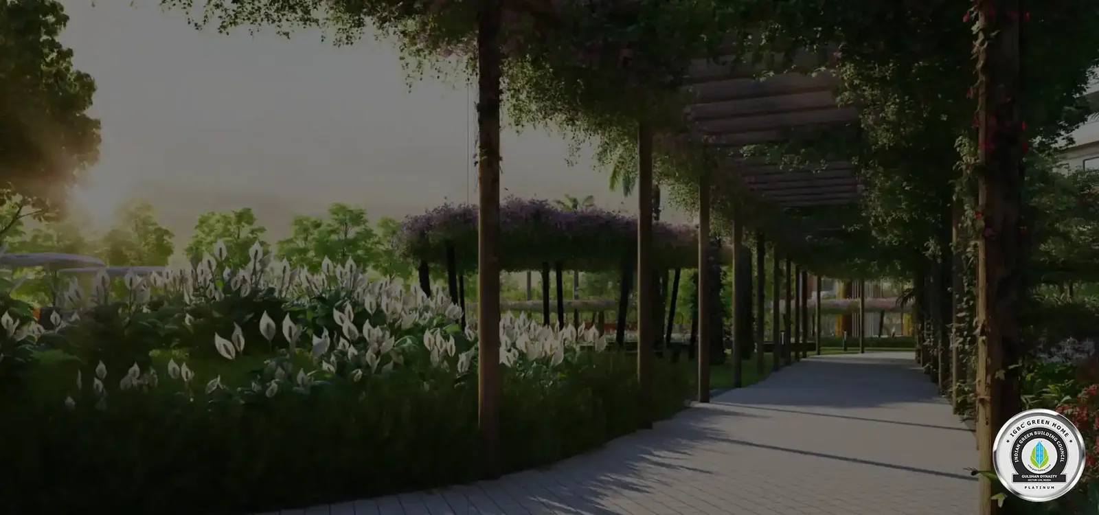 Tree-lined walk at Gulshan Dynasty