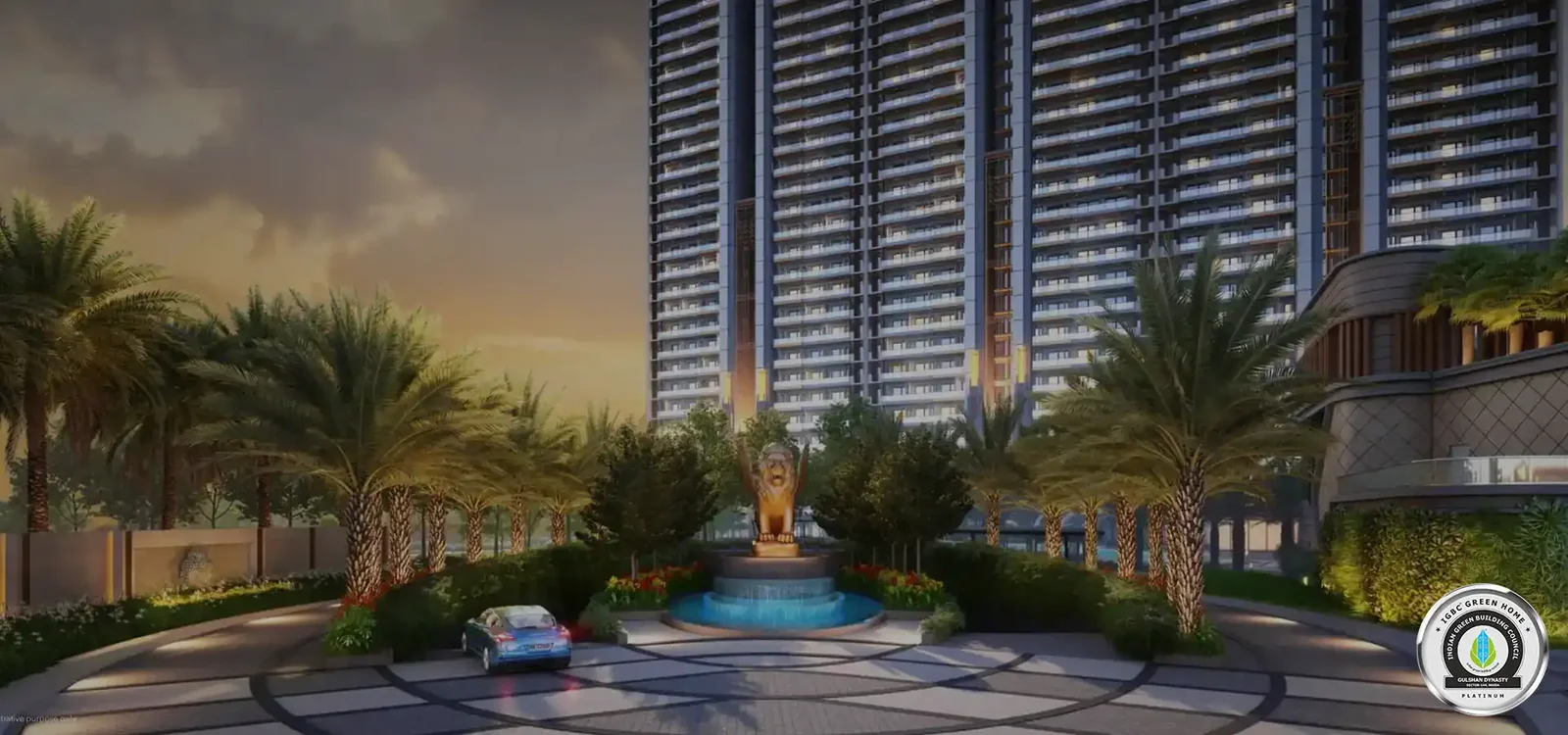 Water feature at the entrance to Gulshan Dynasty