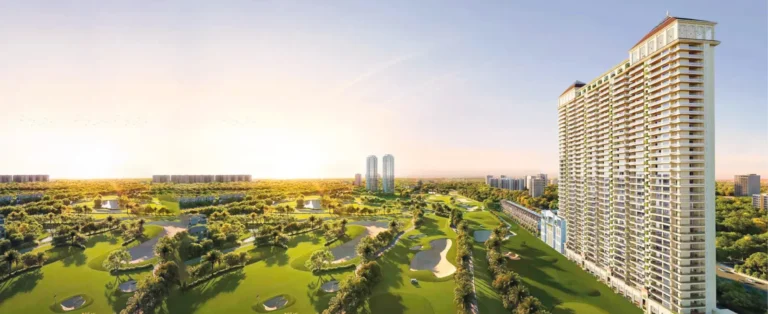 Aerial view of Legacy by Gaurs and the golf course, Greater Noida