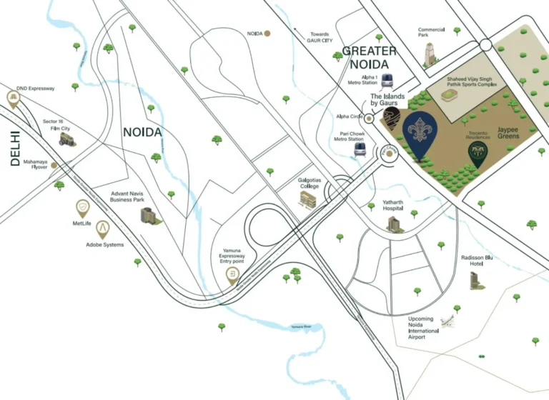 Location map of Legacy by Gaurs, Jaypee Greens