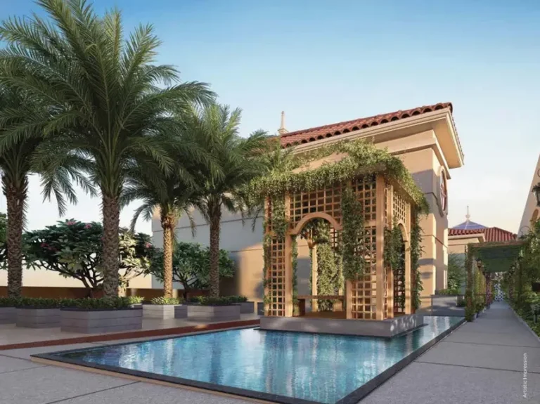 Podium garden and play spaces at Legacy by Gaurs