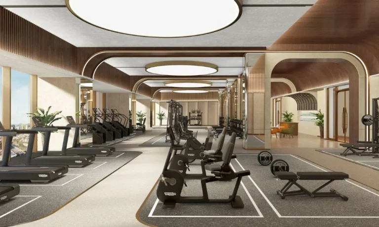 Gym at the L&T Green Reserve clubhouse