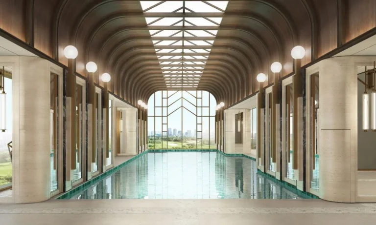 Indoor swimming pool at the L&T Green Reserve clubhouse
