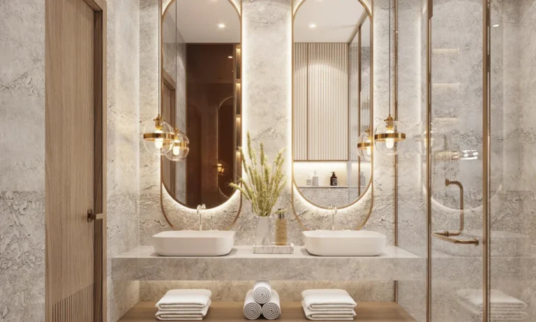 Master bathroom at L&T Green Reserve