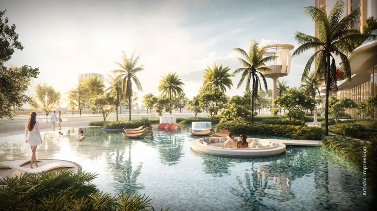Lagoon pool at M3M Jacob & Co Residences