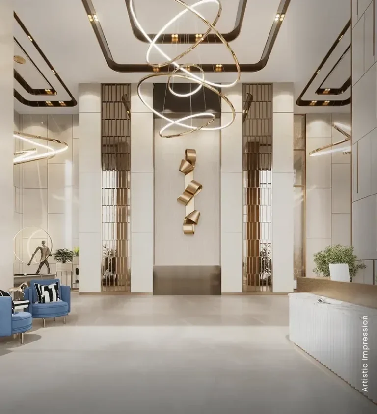 Entrance lobby at M3M The Cullinan