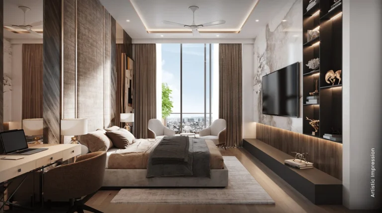 Master bedroom at M3M The Cullinan