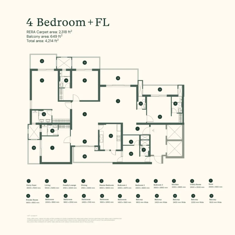 Estate 105 4 Bedroom + Family Lounge floor plan