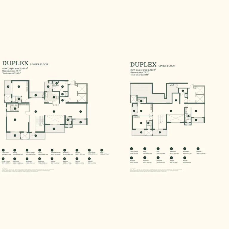 Estate 105 Duplex floor plan