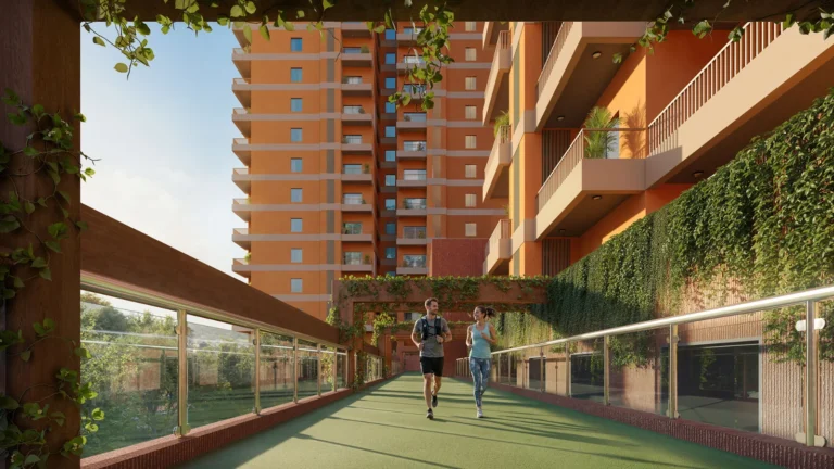 Elevated jogging track at Estate 105 by Max Estates