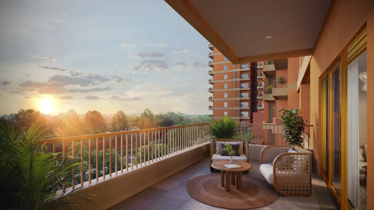 Private deck of a residence at Estate 105