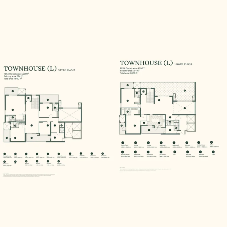 Estate 105 Townhouse (L) floor plan