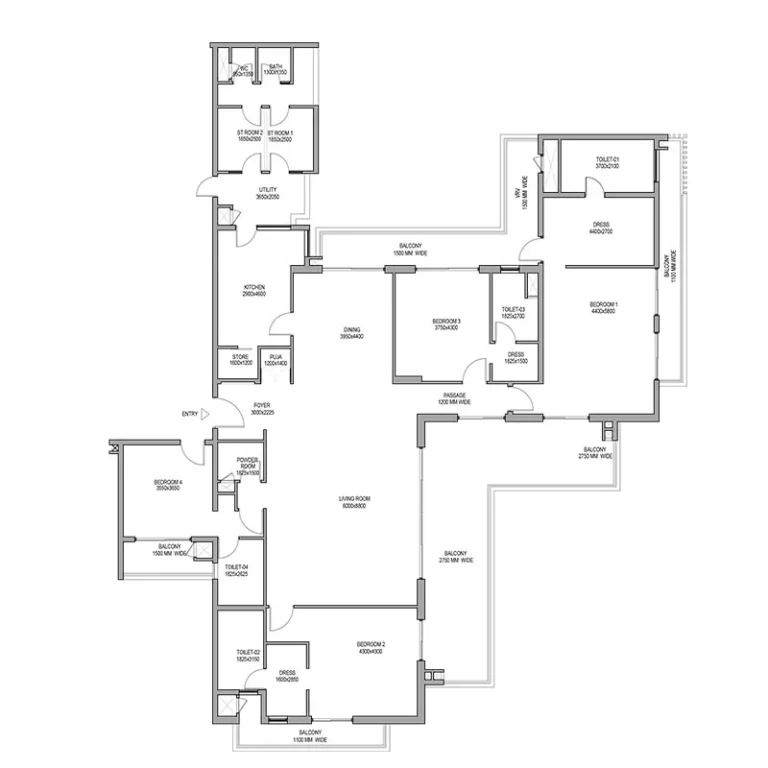 Estate 128 The Terrace floor plan, 2,820 sq ft