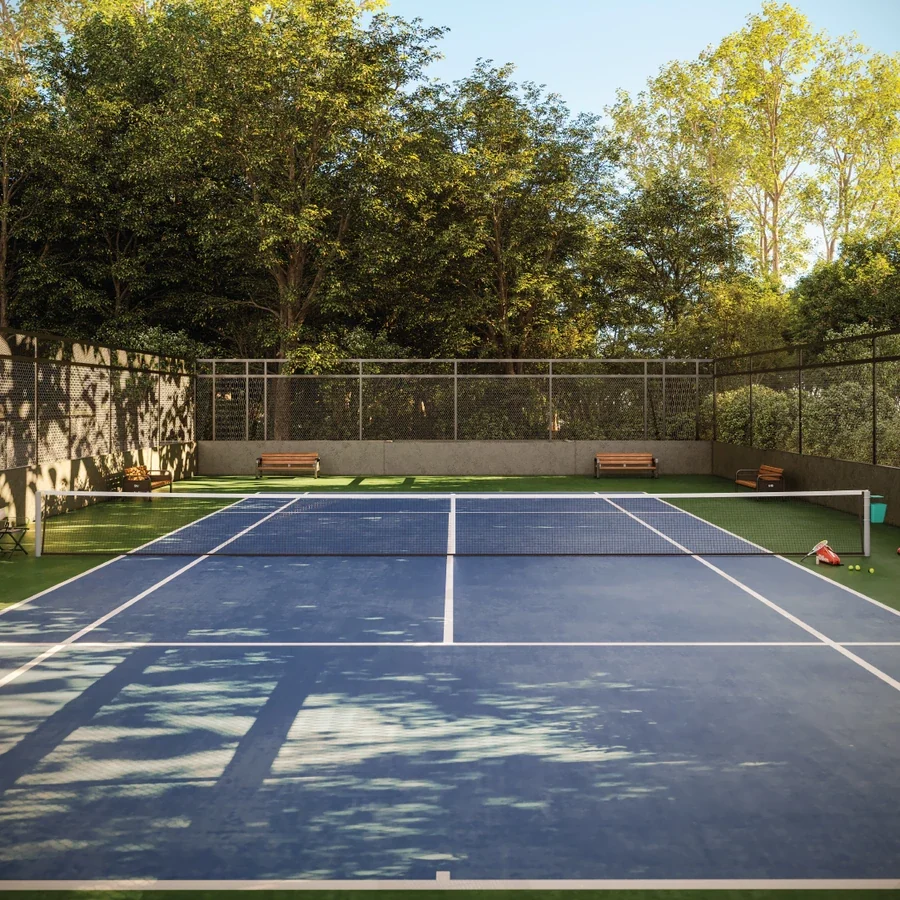 The tennis court at SOBHA Aurum