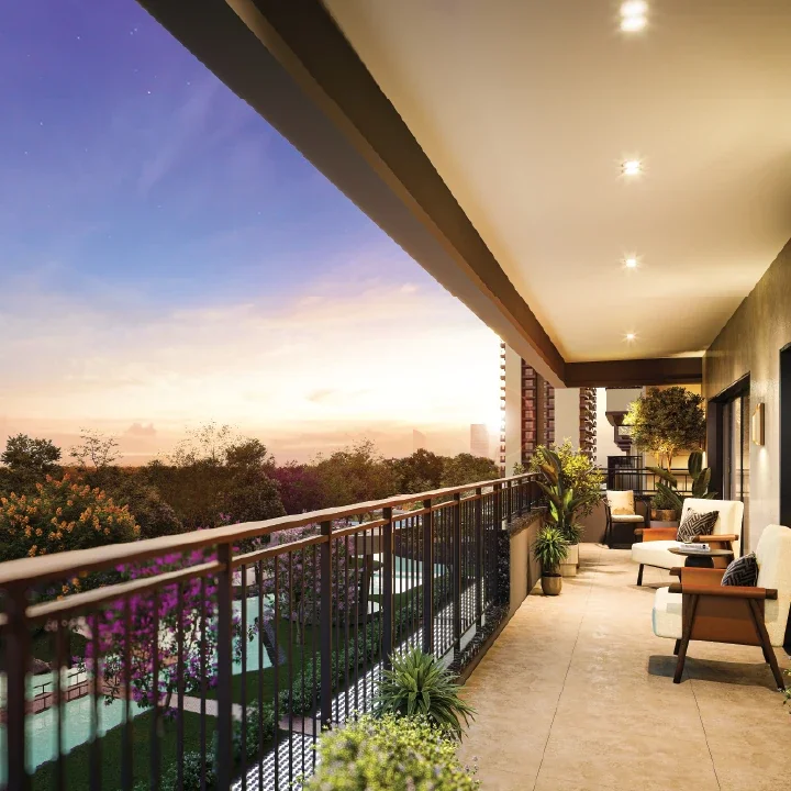 Balcony of a SOBHA Rivana residence