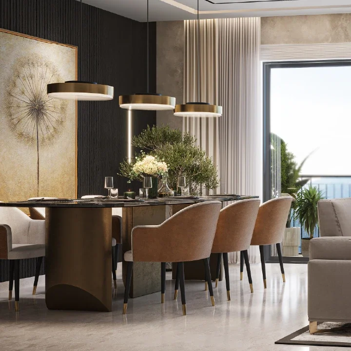 Dining area of a SOBHA Rivana residence