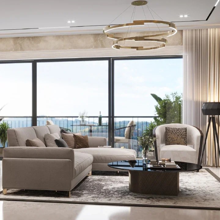 Living area of a SOBHA Rivana residence